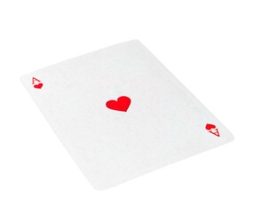 Poker playing card isolated on white background