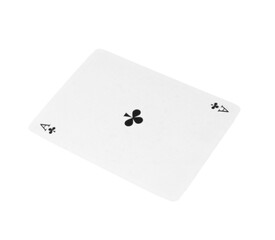 Poker playing card isolated on white background
