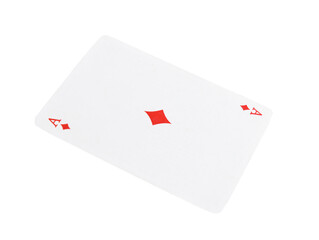 Poker playing card isolated on white background