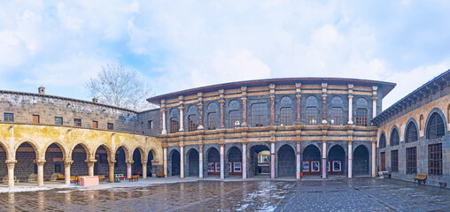 The black basalt Great Mosque in Diyarbakir, Turkey