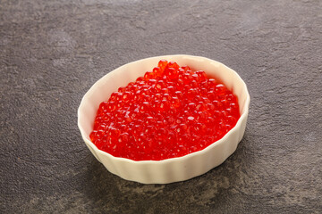 Luxury delicous red salmon caviar