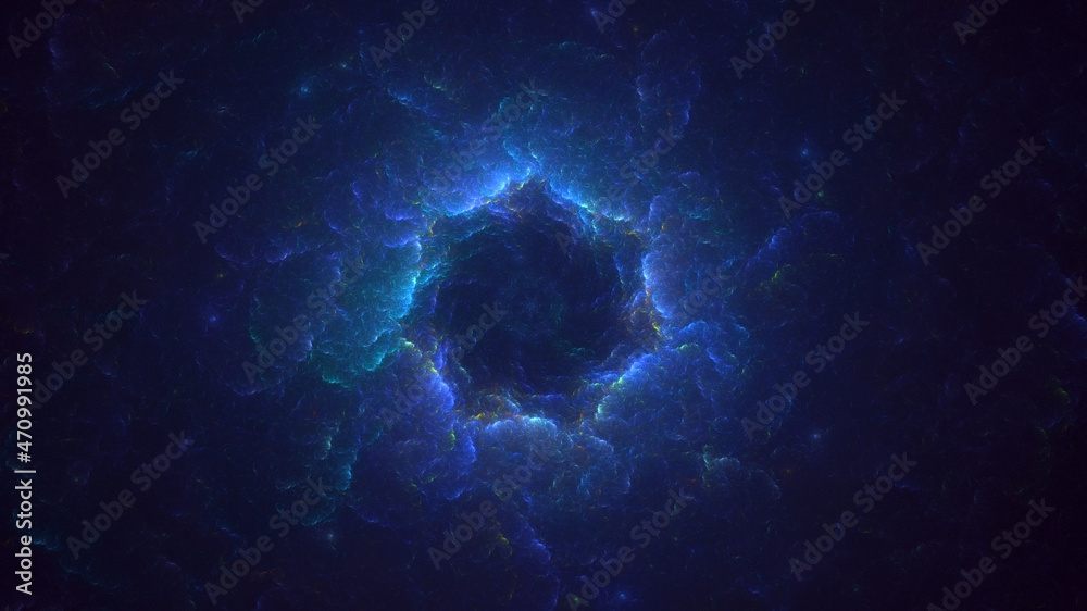 Poster 3d rendering abstract multicolor fractal light background