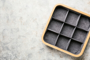 Empty wardrobe box on light background