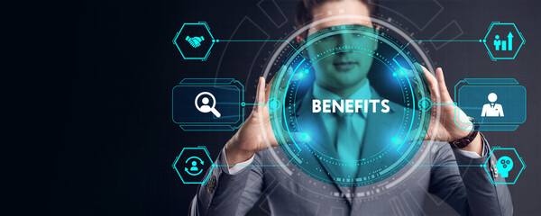 Employee benefits help to get the best human resources. Business concept.