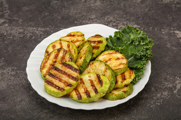 Vegan cuisine Grilled zucchini slices