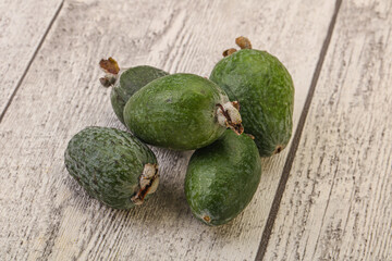 Tropical green sweet fruit Feijoa