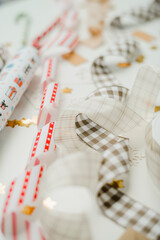 textile ribbons for decorating gifts