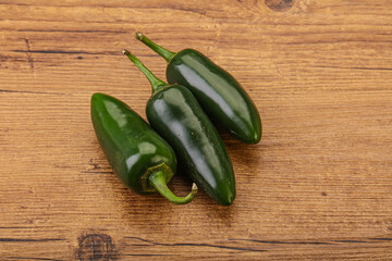 Green raw jalapeno peper heap