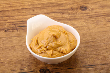 Peanut butter in the bowl