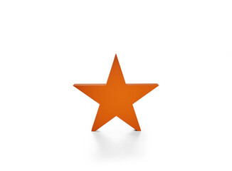 Orange star icon isolated background, first concept.