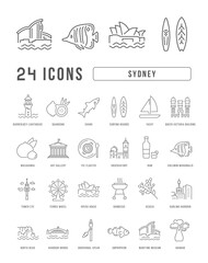Sydney. Collection of perfectly thin icons for web design, app, and the most modern projects. The kit of signs for category Countries and Cities.