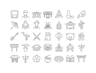 Tokyo. Collection of perfectly thin icons for web design, app, and the most modern projects. The kit of signs for category Countries and Cities.