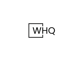 WHQ letter initial logo design vector illustration