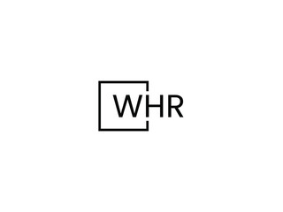 WHR letter initial logo design vector illustration