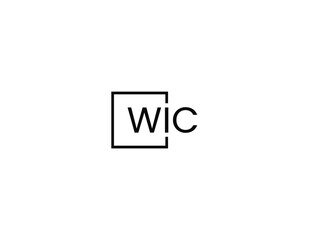 Obraz premium WIC letter initial logo design vector illustration