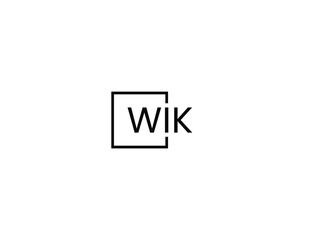 WIK letter initial logo design vector illustration