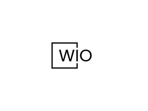 WIO letter initial logo design vector illustration