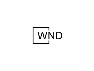 WND letter initial logo design vector illustration