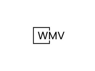 Obraz premium WMV letter initial logo design vector illustration