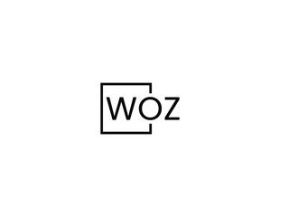 WOZ letter initial logo design vector illustration