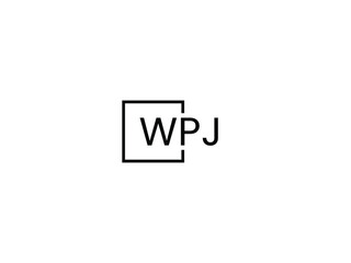 WPJ letter initial logo design vector illustration