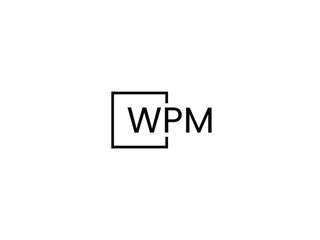 WPM letter initial logo design vector illustration