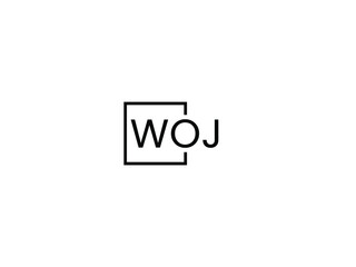WOJ letter initial logo design vector illustration
