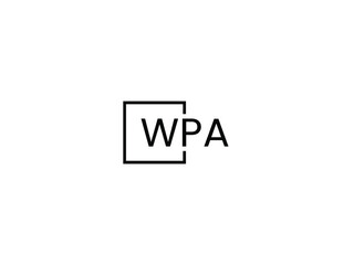 WPA letter initial logo design vector illustration