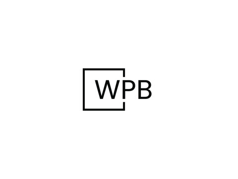 WPB letter initial logo design vector illustration