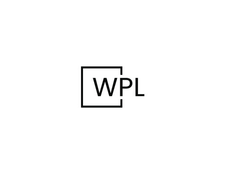WPL letter initial logo design vector illustration