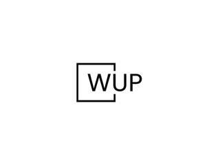 WUP letter initial logo design vector illustration