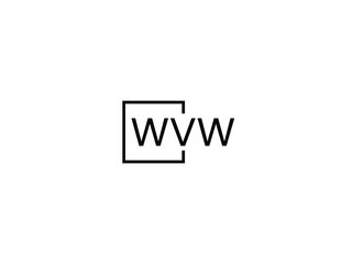 WVW letter initial logo design vector illustration
