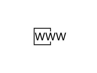 WWW letter initial logo design vector illustration