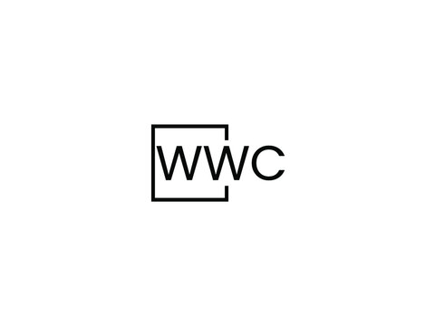 WWC letter initial logo design vector illustration