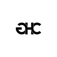 ghc initial letter monogram logo design