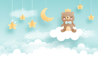 Baby birthday, baby animal for birthday card