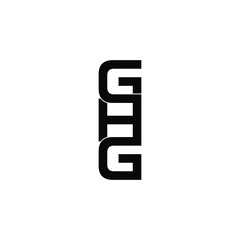 ghg initial letter monogram logo design
