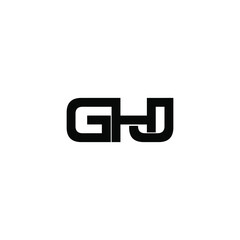 ghj initial letter monogram logo design
