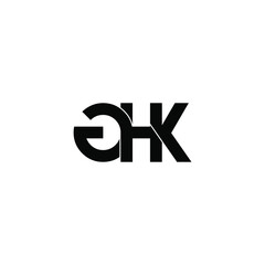 ghk initial letter monogram logo design