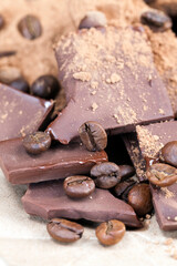 an old chocolate bar on which there are traces of human hands