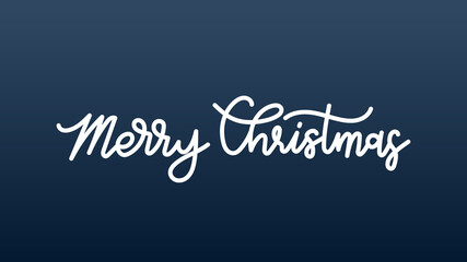 Naklejka na ściany i meble Merry Christmas vector text Calligraphy Lettering design on blue background ,Handwritten modern brush lettering, Vector EPS10