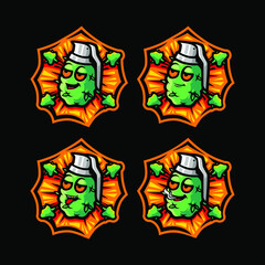 Boom buds cartoon mascot design