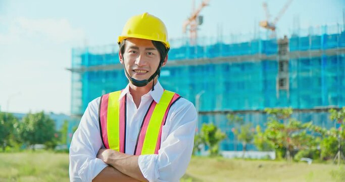 architect work on construction site