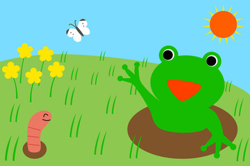 冬眠をしていたカエルや虫たちが目覚める(啓蟄)