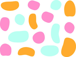 カラフルな石がたくさんあるような背景_元気カラー