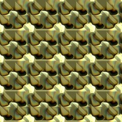 Fototapeta premium 3D rendering of ornamental seamless pattern background tile
