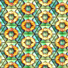 Fototapeta premium 3D rendering of ornamental seamless pattern background tile