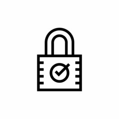 SECURITY PADLOCK icon in vector. Logotype