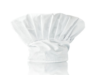 White chef's hat on isolated background