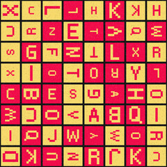 Abstract Geometric Pattern generative computational art illustration